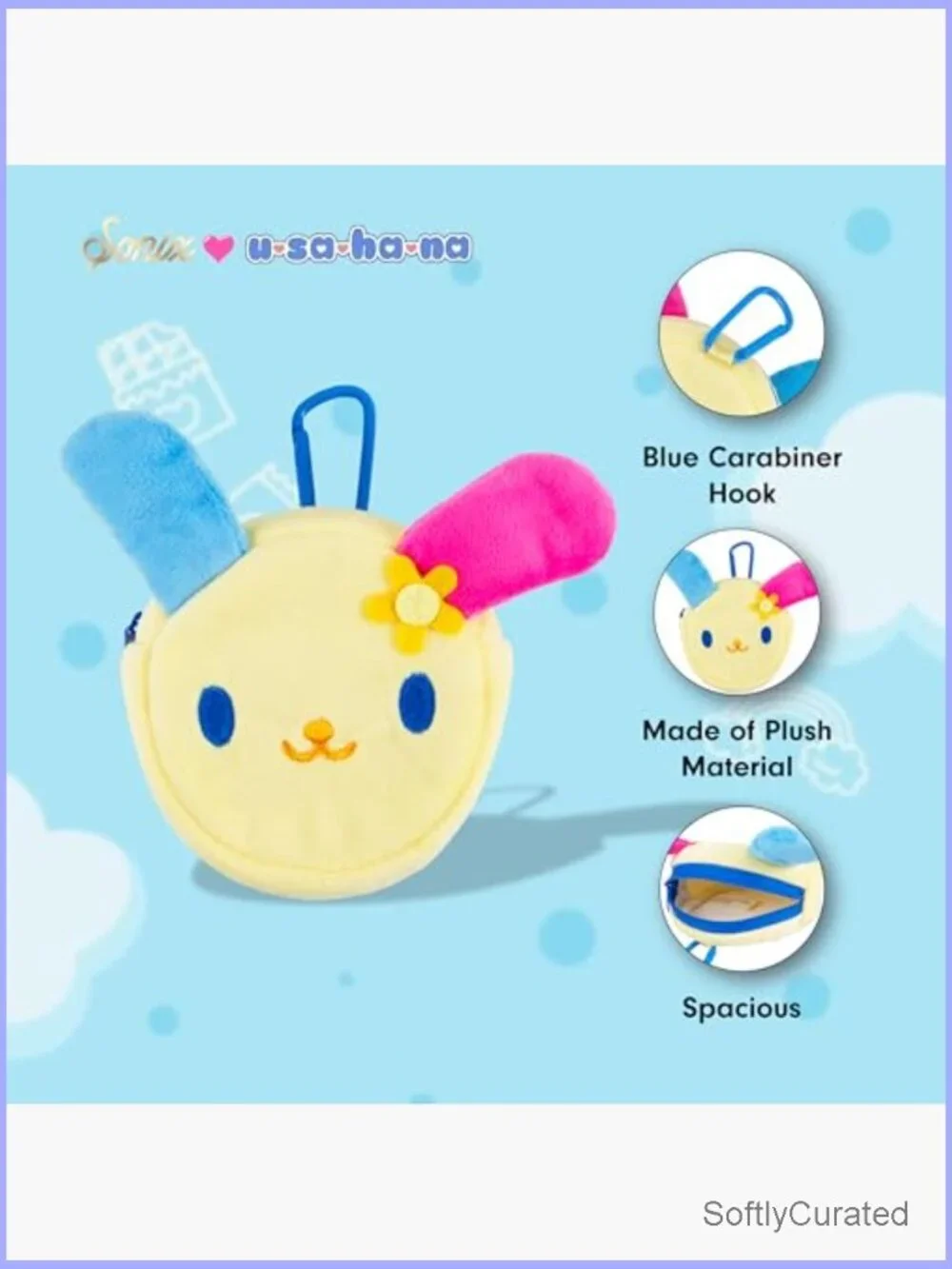 Plush Earbud Pouch Keychain Bag Charm Sanrio Coin Purse